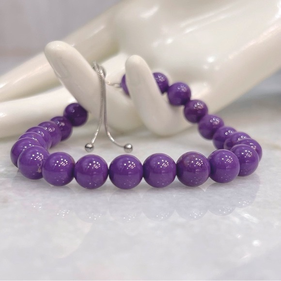 RARE Phosphosiderite Sterling Silver BOLO Bracelet - Picture 6 of 9